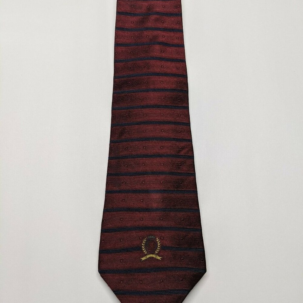 Tommy Hilfiger Horizontal Striped Silk Necktie - Picture 5 of 5